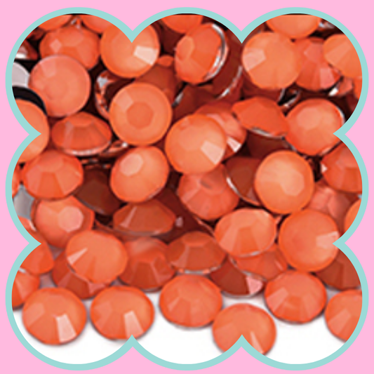 ORANGE NEON RHINESTONES
