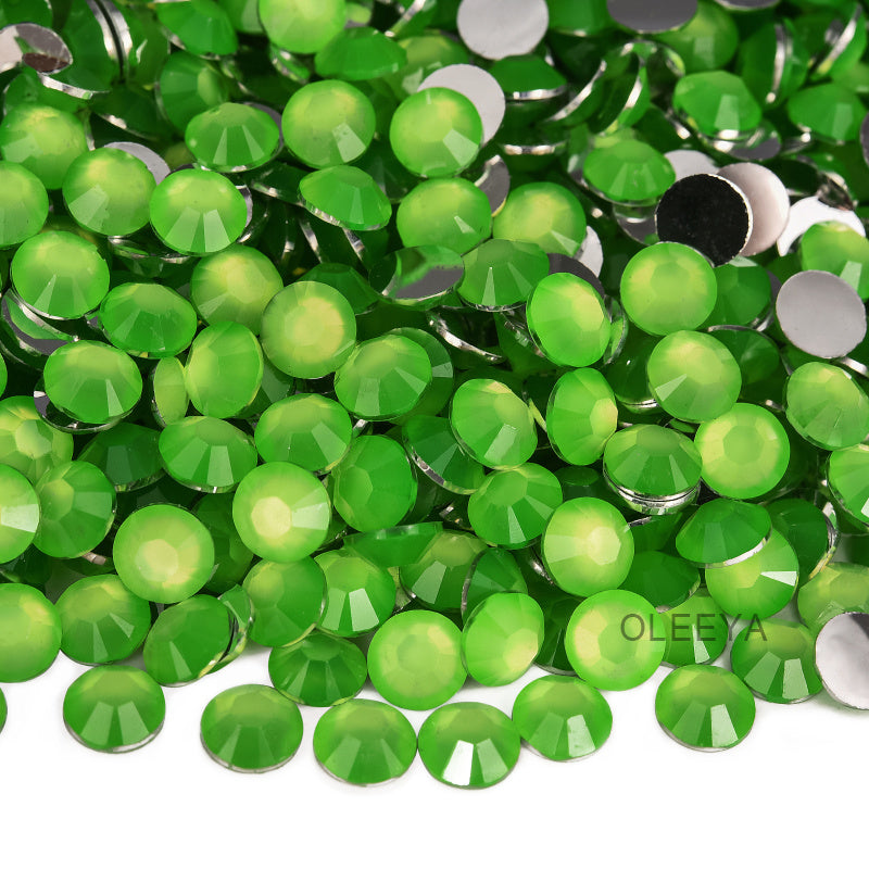 Neon Emerald Rhinestones