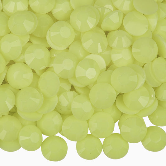 Macaroon Light Peacock Green Rhinestones