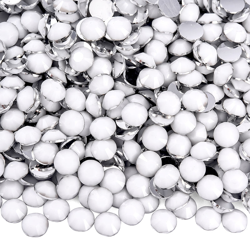 Silver Base Solid White Rhinestones