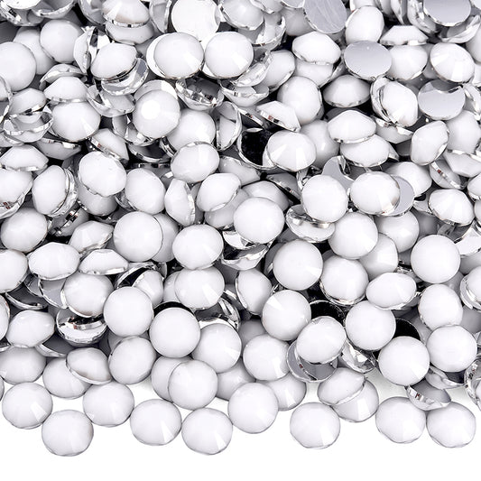 Silver Base Solid White Rhinestones