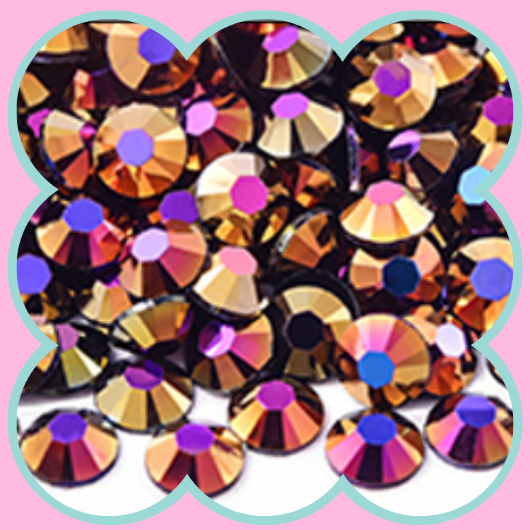 ROSE GOLD AB RHINESTONES