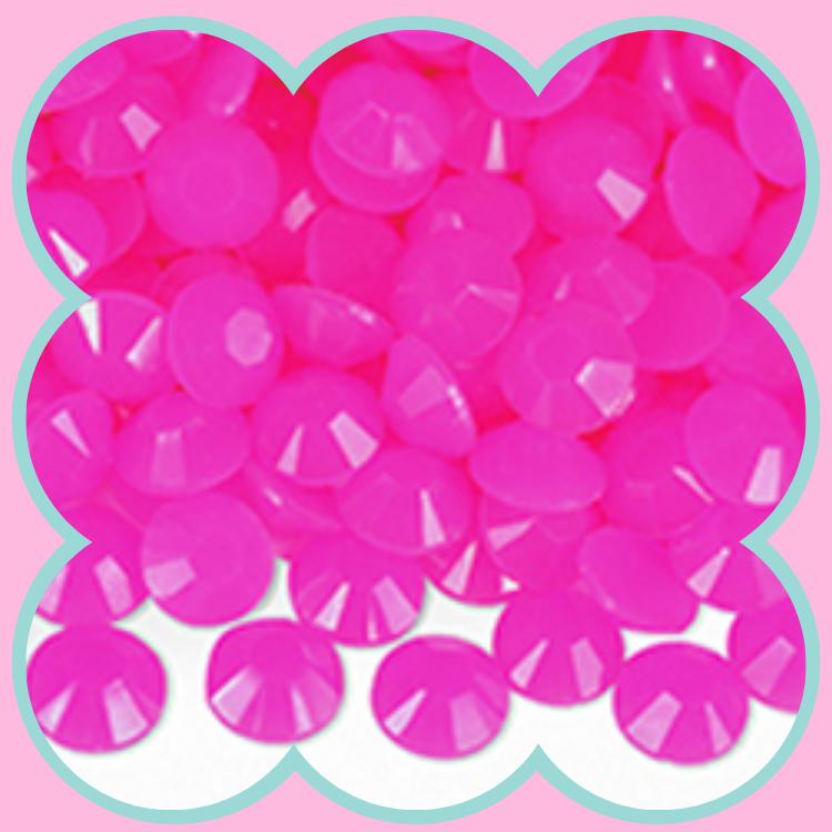SEMITRANSPARENT JELLY ROSE RHINESTONES
