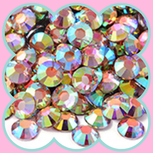 SILVER BASE CHAMPAGNE AB RHINESTONES