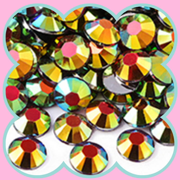 SILVER BASE DK SIAM AB RHINESTONES