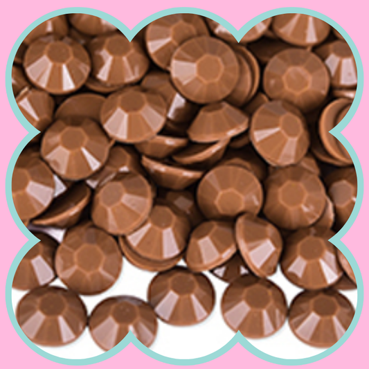 SOLID COFFEE RHINESTONES