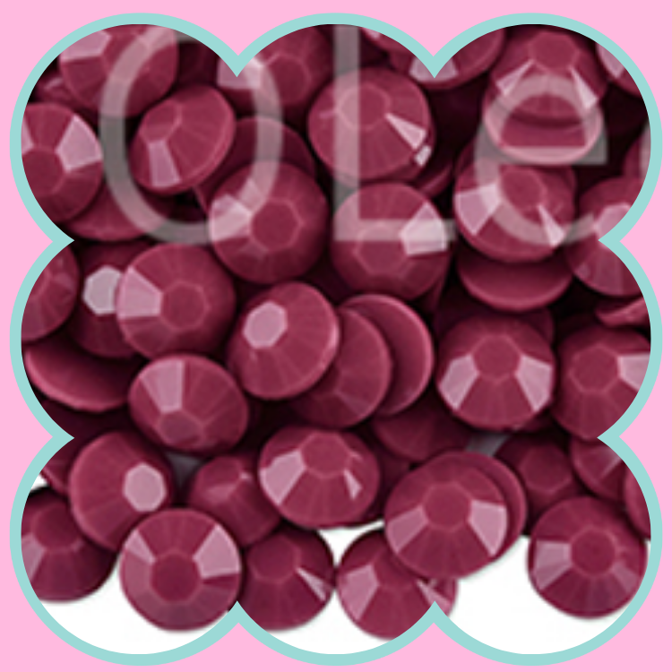 SOLID CRANBERRY RHINESTONES