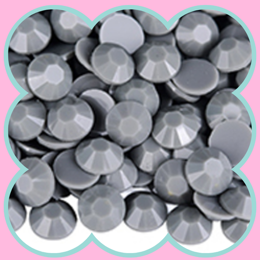 SOLID GREY RHINESTONES