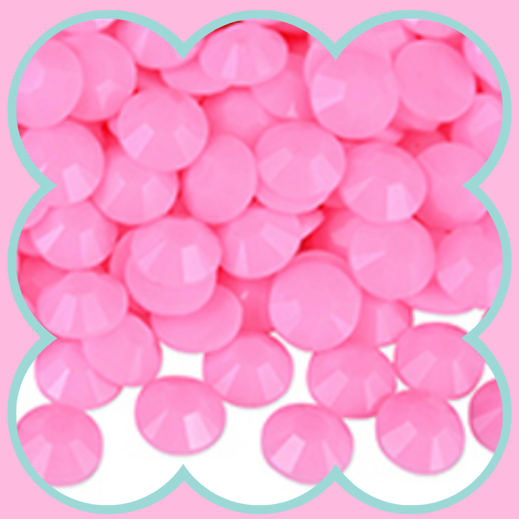 SOLID LT PINK RHINESTONES