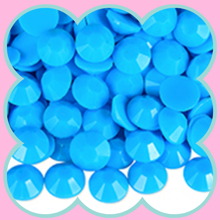 SOLID LT SAPPHIRE RHINESTONES