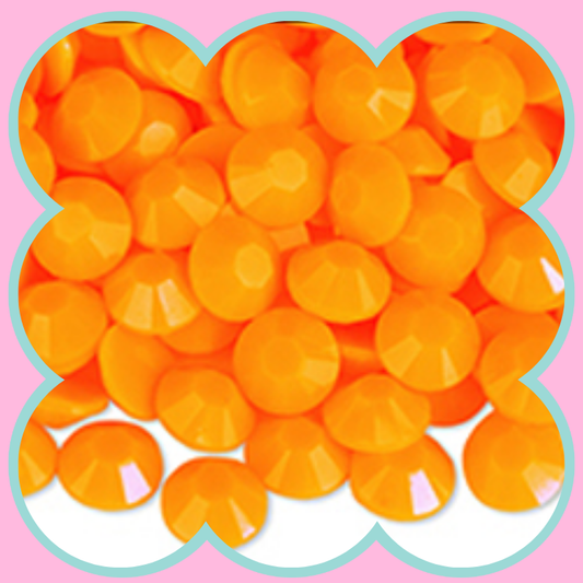 SOLID ORANGE RHINESTONES