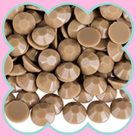 SOLID TAN RHINESTONES