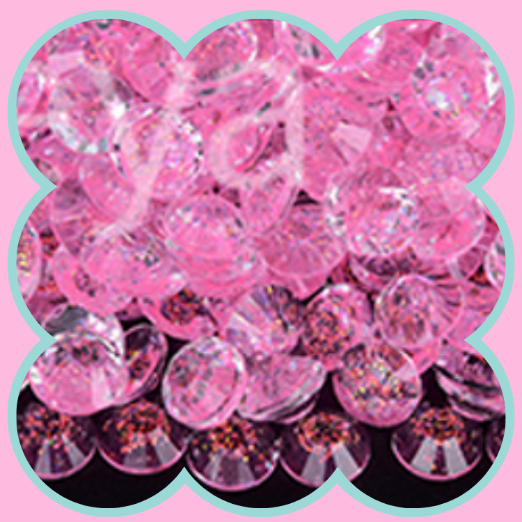 STARRY HOT PINK RHINESTONES