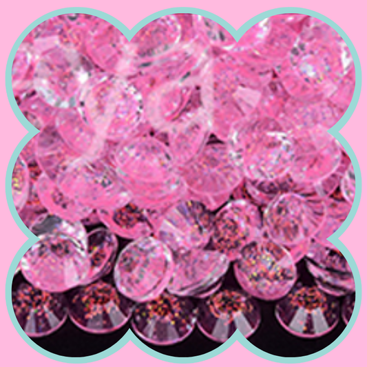 STARRY HOT PINK RHINESTONES