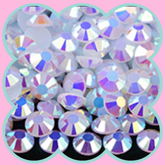 WHITE AB RHINESTONES