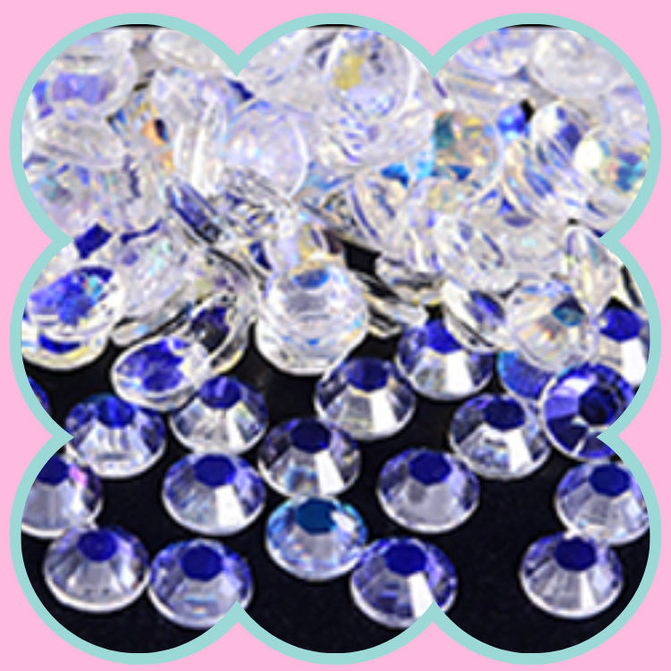 WHITE AURORA RHINESTONES