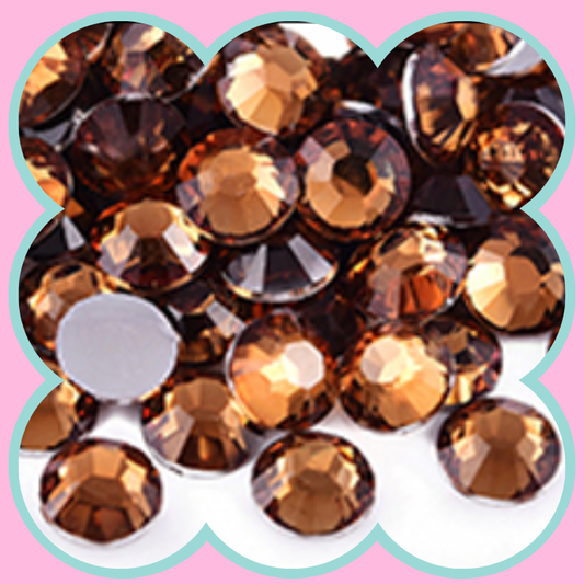 YELLOW COFFEE RHINESTONES