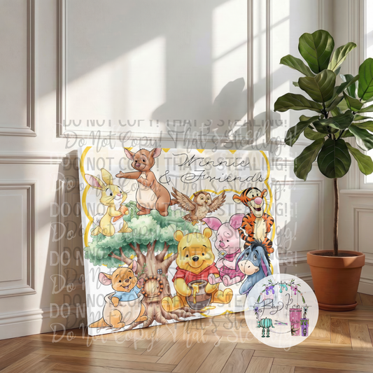 Bear & Friends Canvas Diamond painting -Pre Order Due Early September
