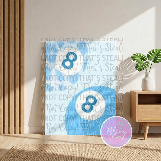 Blue 8 Ball Canvas DIY Kit - pre order due early December